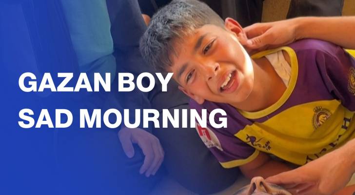 Gazan boy mourns family killed in “Israeli” strike