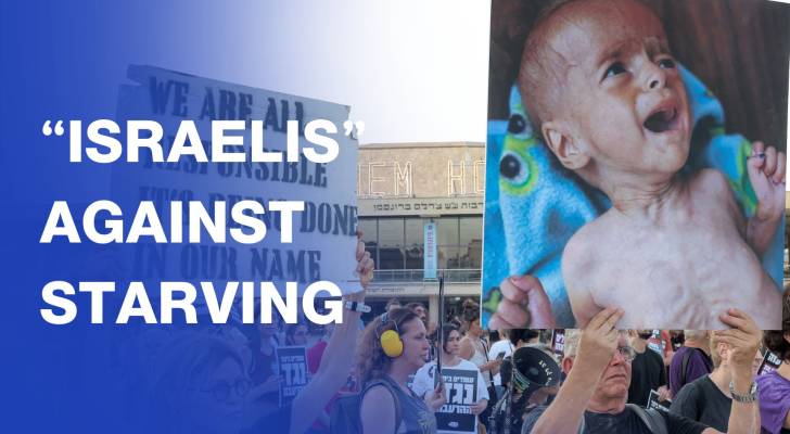 “Israelis” march to denounce food shortages in Gaza