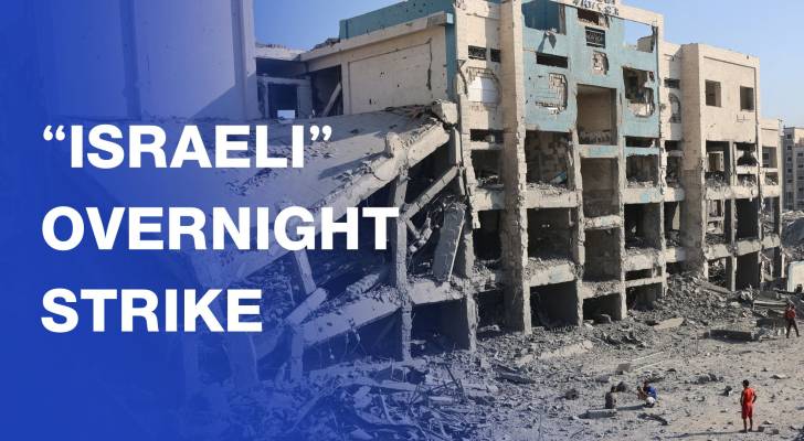 Barefoot children search the rubble after overnight “Israeli” strikes