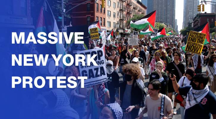 Thousands march in New York to protest starvation in Gaza