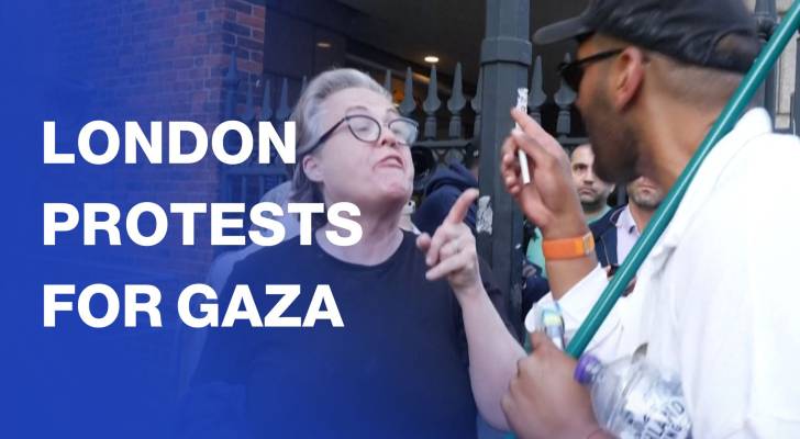Protest outside “Israeli” Embassy in London over Gaza famine