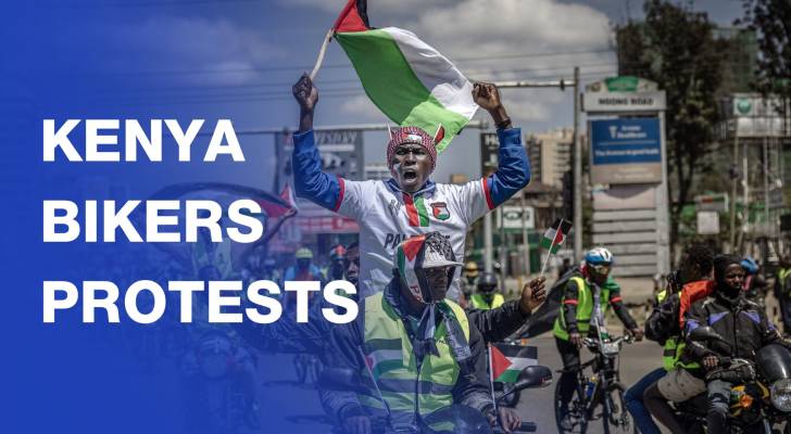 Nairobi riders, bikers hold Gaza solidarity ride