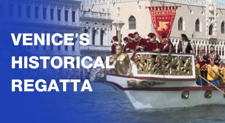 Gondolas and boats celebrate Venice's historic regatta