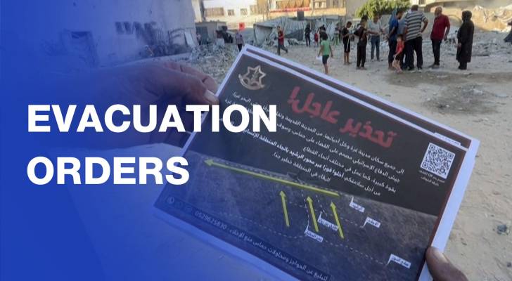 “Israeli” army drops leaflets ordering the evacuation of Gaza City