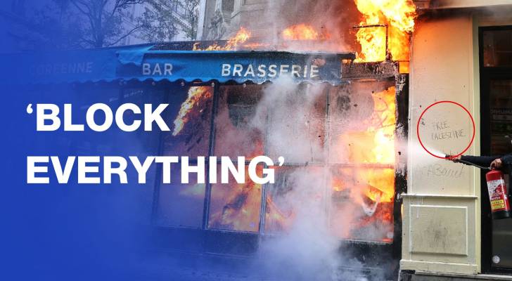Block everything': Bins on fire and projectiles thrown during protests in Marseille