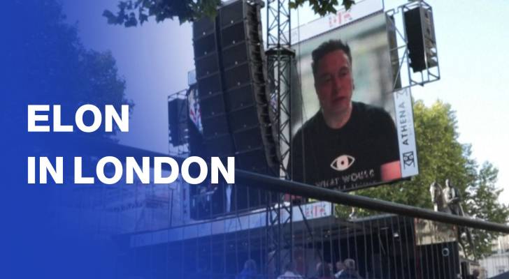 Elon Musk joins far-right rally in London via video-link