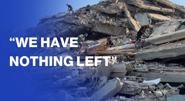 "We have nothing left" says Gazan after 'Israeli' strike hits Gaza City tower