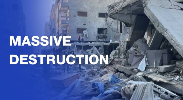 Aftermath of massive ‘Israeli’ strikes on Gaza City