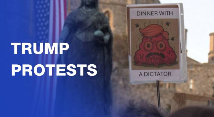 People protest in Windsor ahead of Trump’s visit