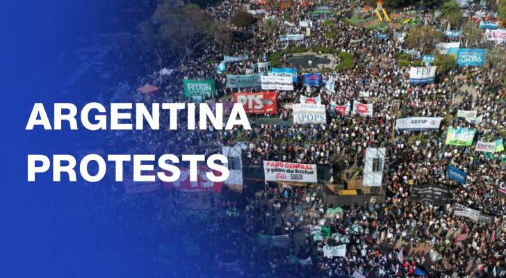 Argentinians protest against President Milei's vetoes on education and health funds