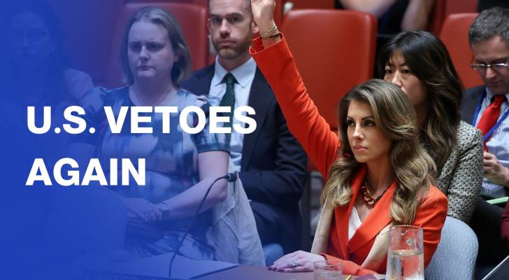 US vetoes UN Gaza ceasefire resolution again