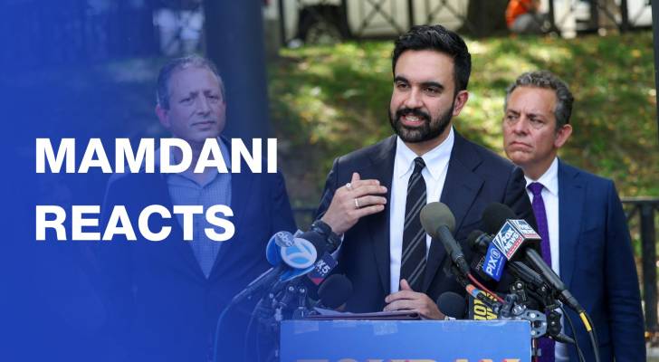 Zohran Mamdani reacts to Eric Adams' decision to drop out of race for NYC mayor