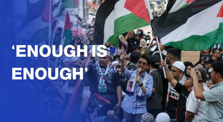 Enough is enough' Malaysian protesters demand action on Gaza