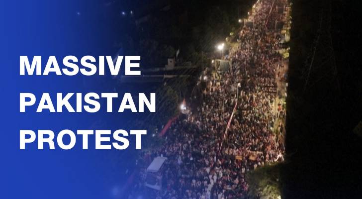 Thousands of pro-Palestinian supporters join night protest in Pakistan's Lahore