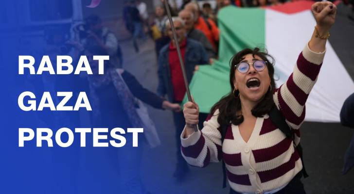 Tens of thousands rally in Rabat against massacres in Gaza