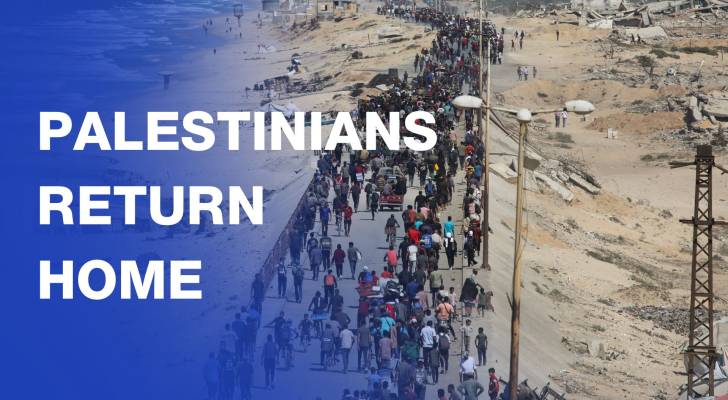 Palestinians continue heading home to north Gaza after ceasefire