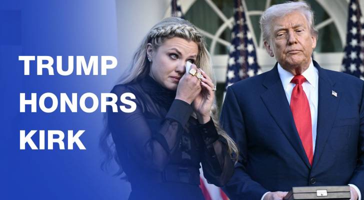 Trump awards late Charlie Kirk posthumous presidential medal