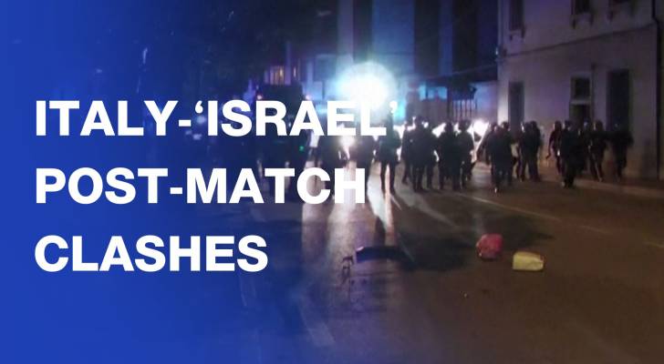 Police clash with pro-Palestinian protesters during Italy-’Israel’ World Cup qualifier