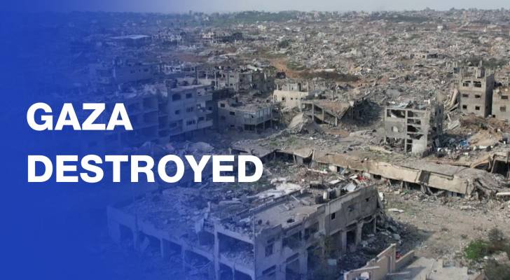 Aerial footage shows destruction in northwest Gaza City