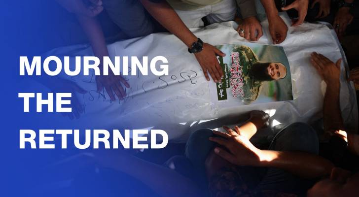 Palestinians mourn nine bodies returned to Gaza under ceasefire deal