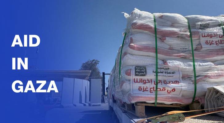 Aid trucks spotted crossing Salah Al-Din road in central Gaza