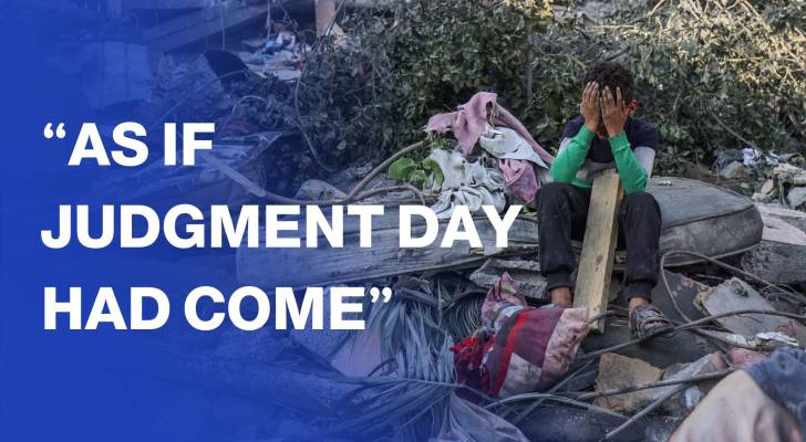 Aftermath of overnight ‘Israeli’ strike in central Gaza