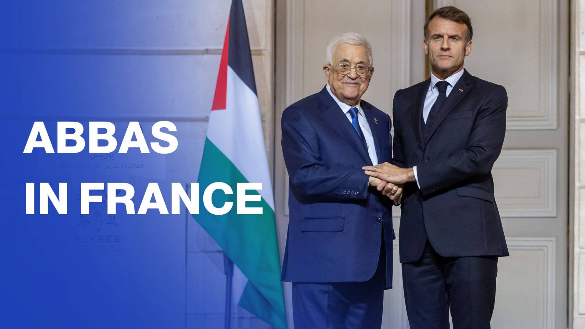 France's Macron meets Palestinian president Abbas