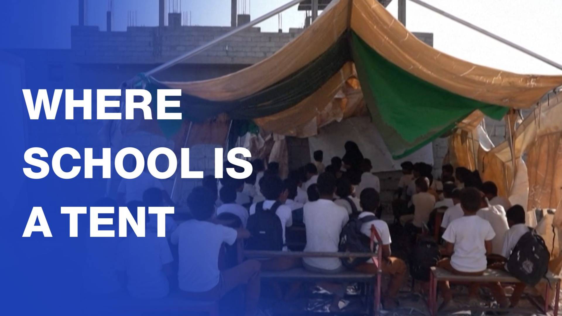 Where school is a tent: Yemeni kids learn without classrooms, textbooks