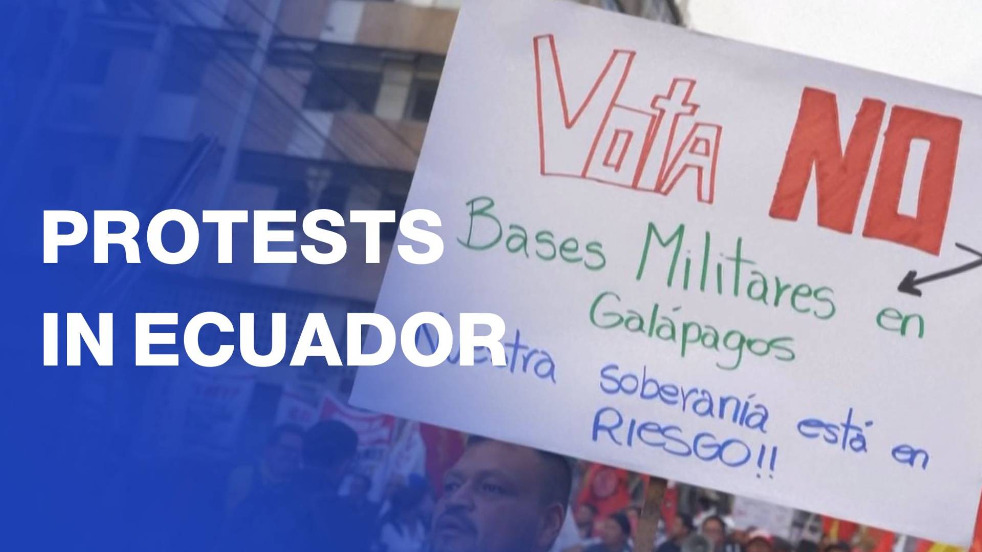 Ecuadorans protest against return of foreign military bases