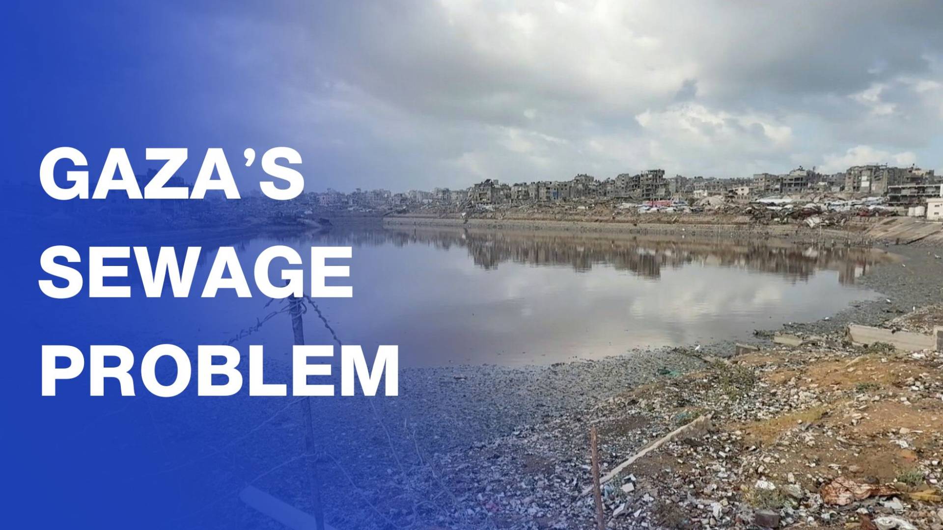Sewage-filled pond threatens Sheikh Radwan neighborhood in Gaza