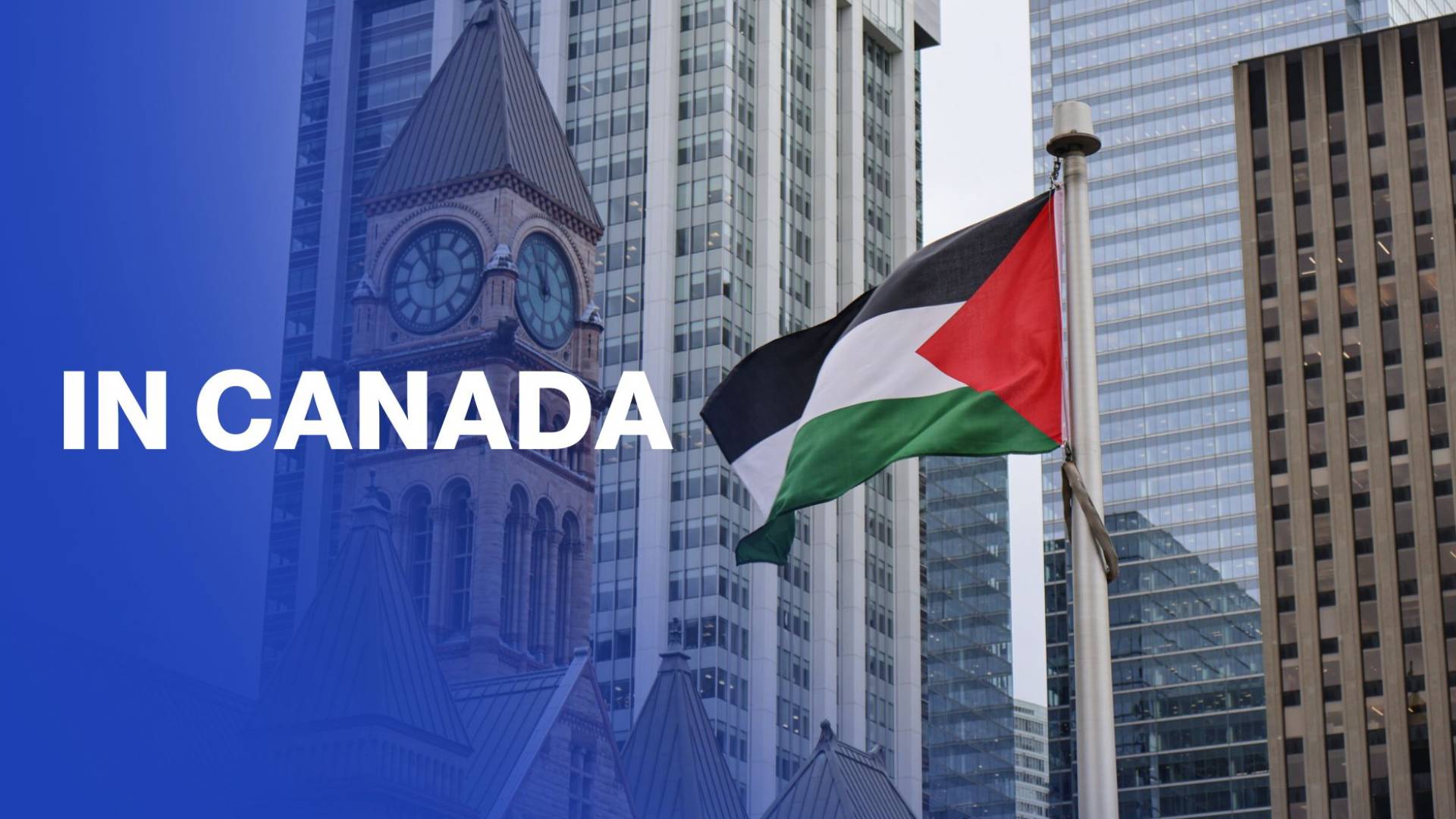 Historic: Palestinian flag flies over Toronto city hall for the first time