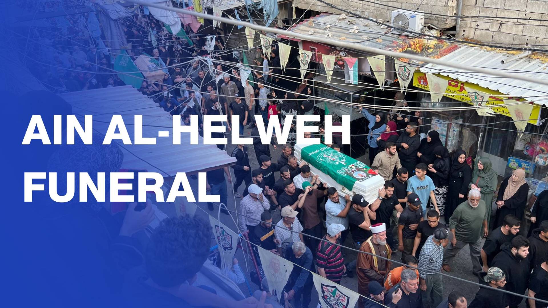 Funeral for victims killed in ‘Israeli’ strike on Palestinian camp in Lebanon