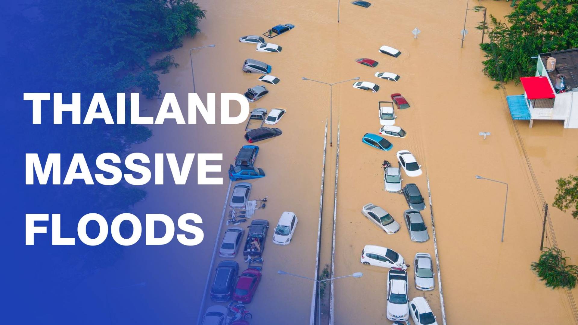Thailand floods kill 13, leaving people stranded and roads submerged