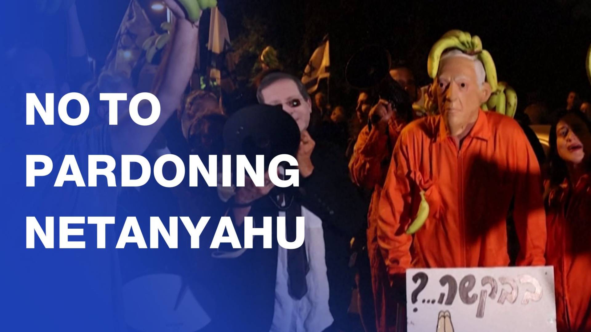 ‘Israelis’ protest outside president's home against Netanyahu's pardon request