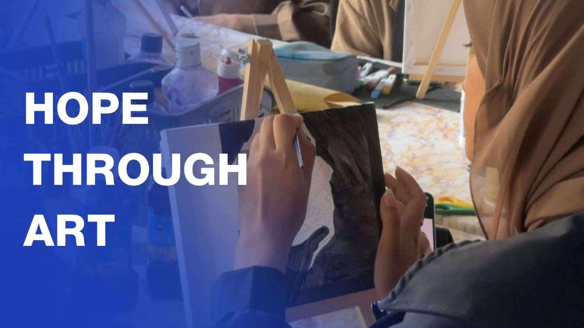 Gaza girls find hope and healing through art in "Voices of Tomorrow Club"