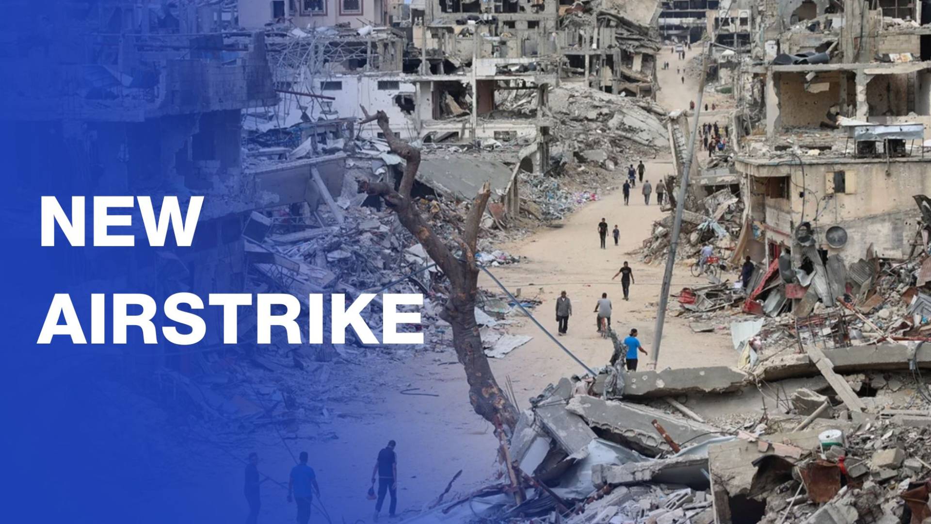 Displaced families survey destruction in aftermath of an ‘Israeli’ airstrike