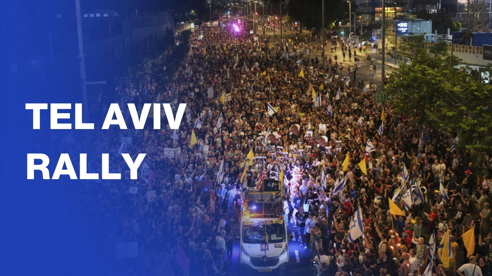 Hundreds rally in Tel Aviv against Netanyahu