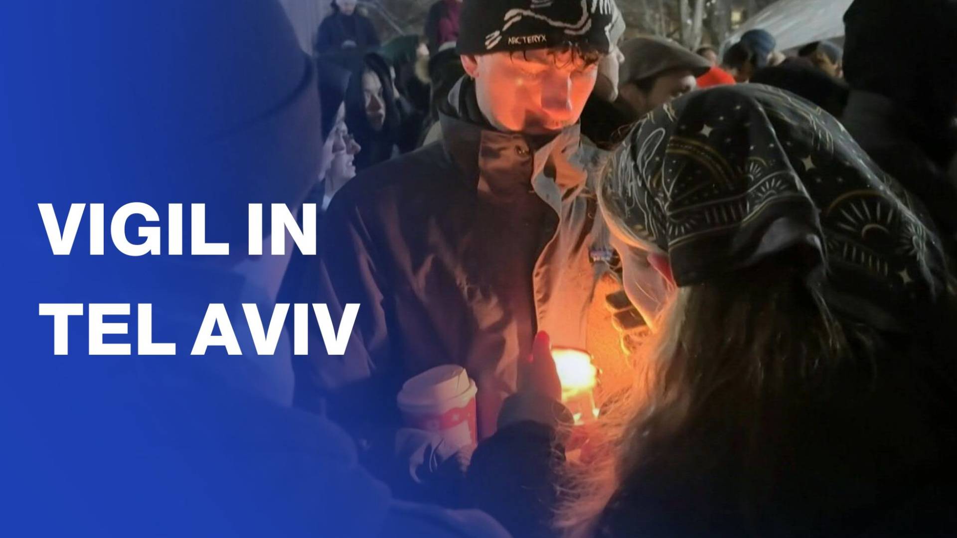 Tel Aviv holds candlelight vigil for Bondi Beach shooting victims