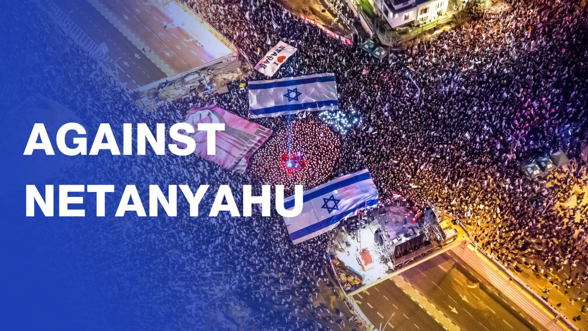 ‘Israelis’ protest in Tel Aviv against Netanyahu