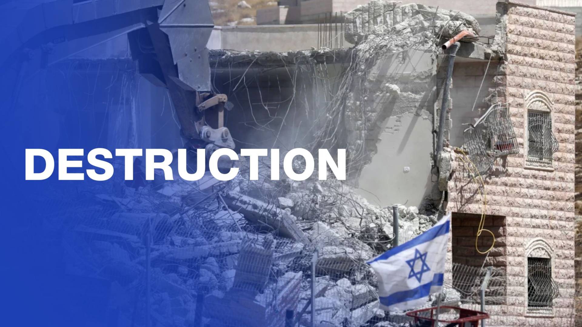 Palestinians watch as ‘Israeli’ excavators demolish their homes