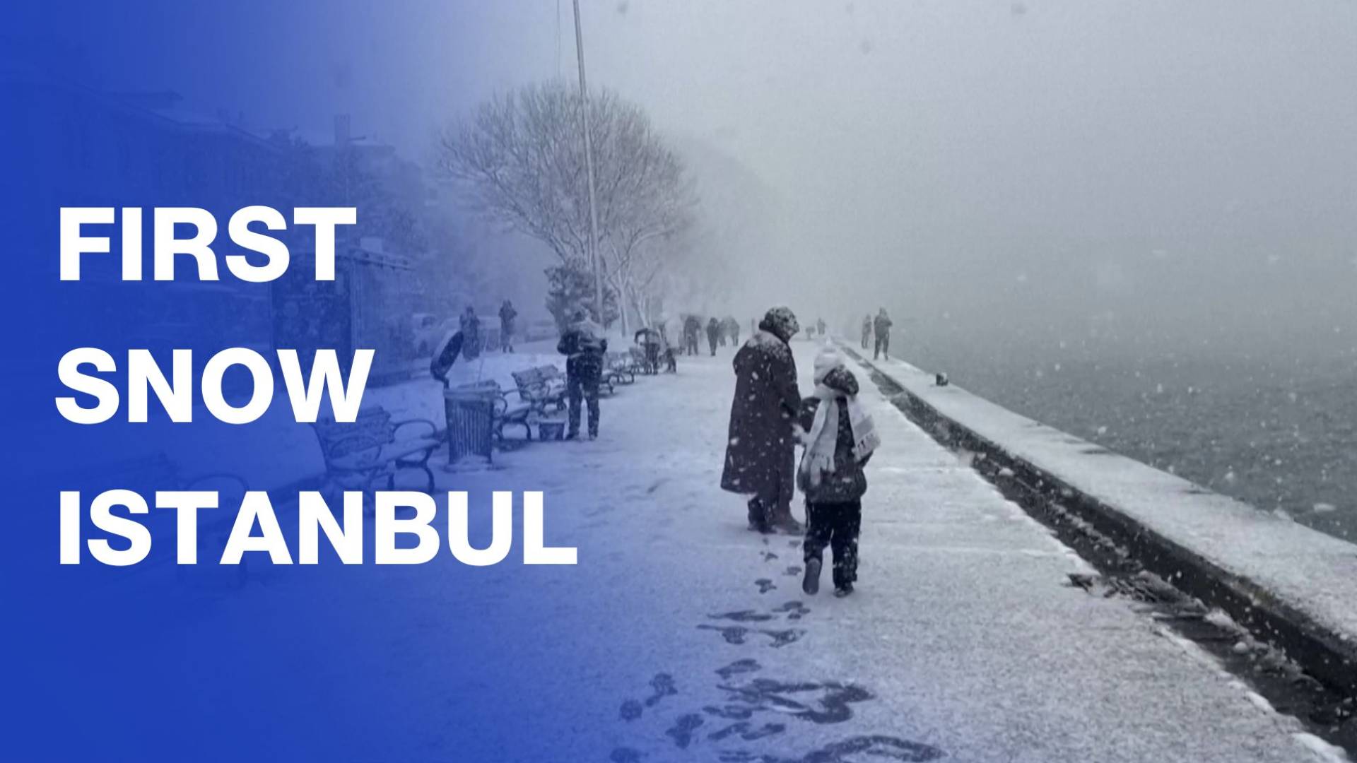 First snow of the new year blankets Istanbul