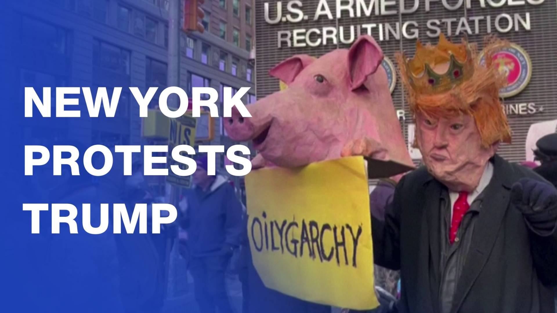 Protesters gather in New York after US military abducts Maduro