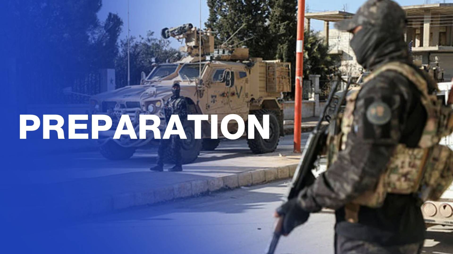 Syrian military vehicles prepare to enter Kurdish-held town east of Aleppo