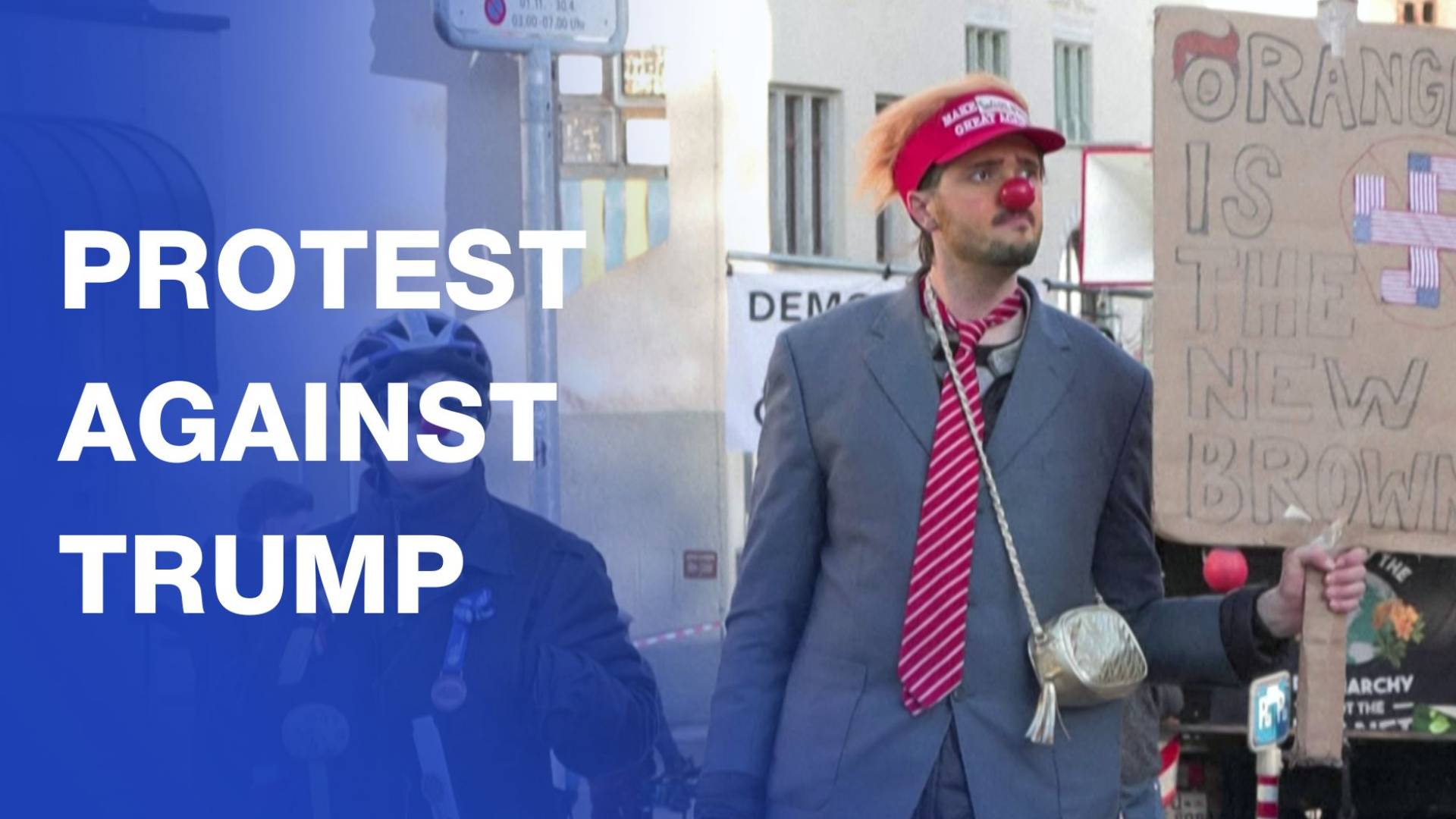 Hundreds protest in Davos against Trump’s presence at WEF