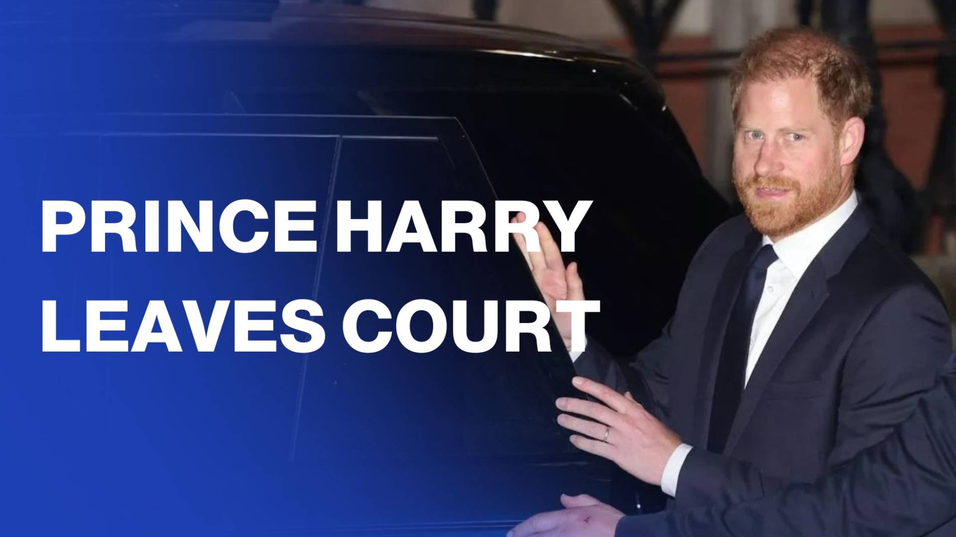 Prince Harry leaves court after first day of latest UK newspaper trial