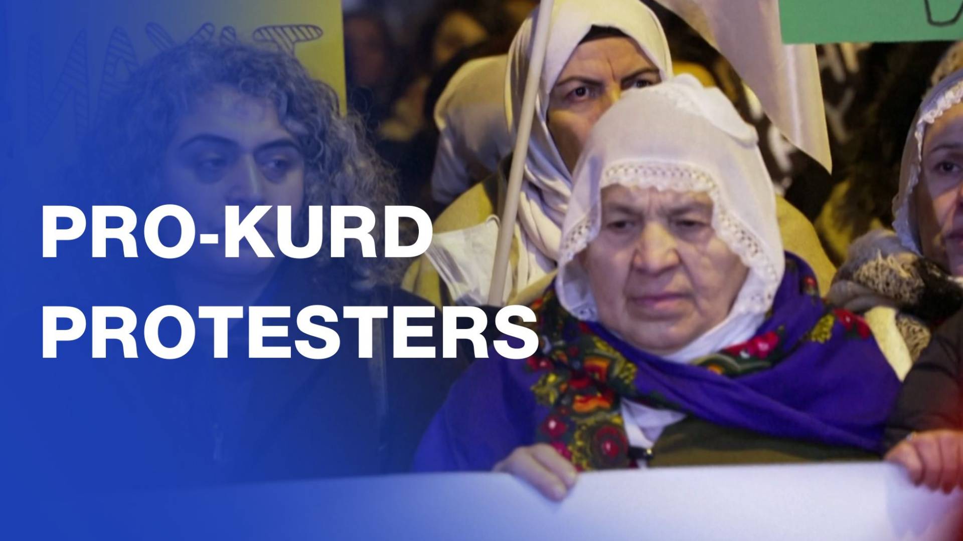 Pro-Kurd protesters gather in front of Syria's consulate in Istanbul and capital Ankara