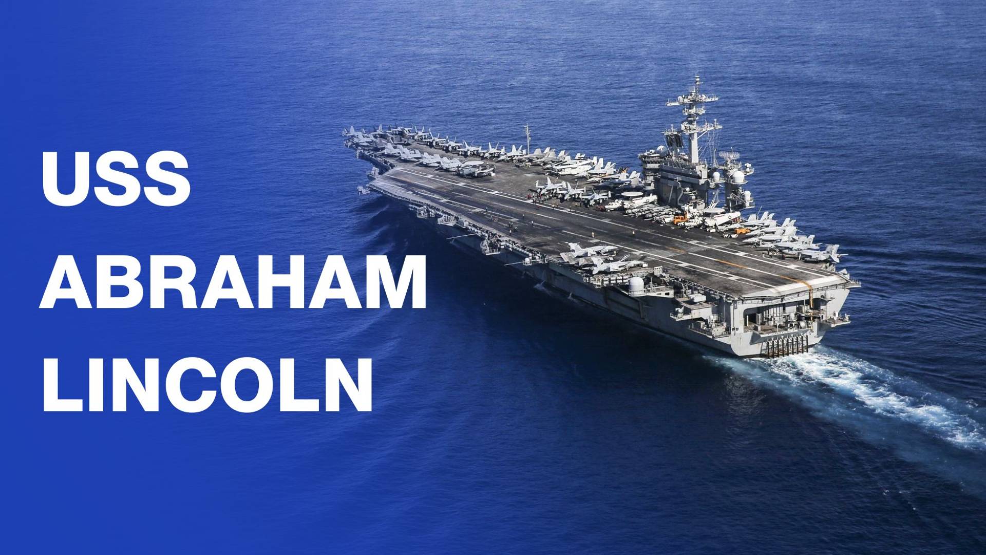 File footage of aircraft carrier USS Abraham Lincoln during flight operations
