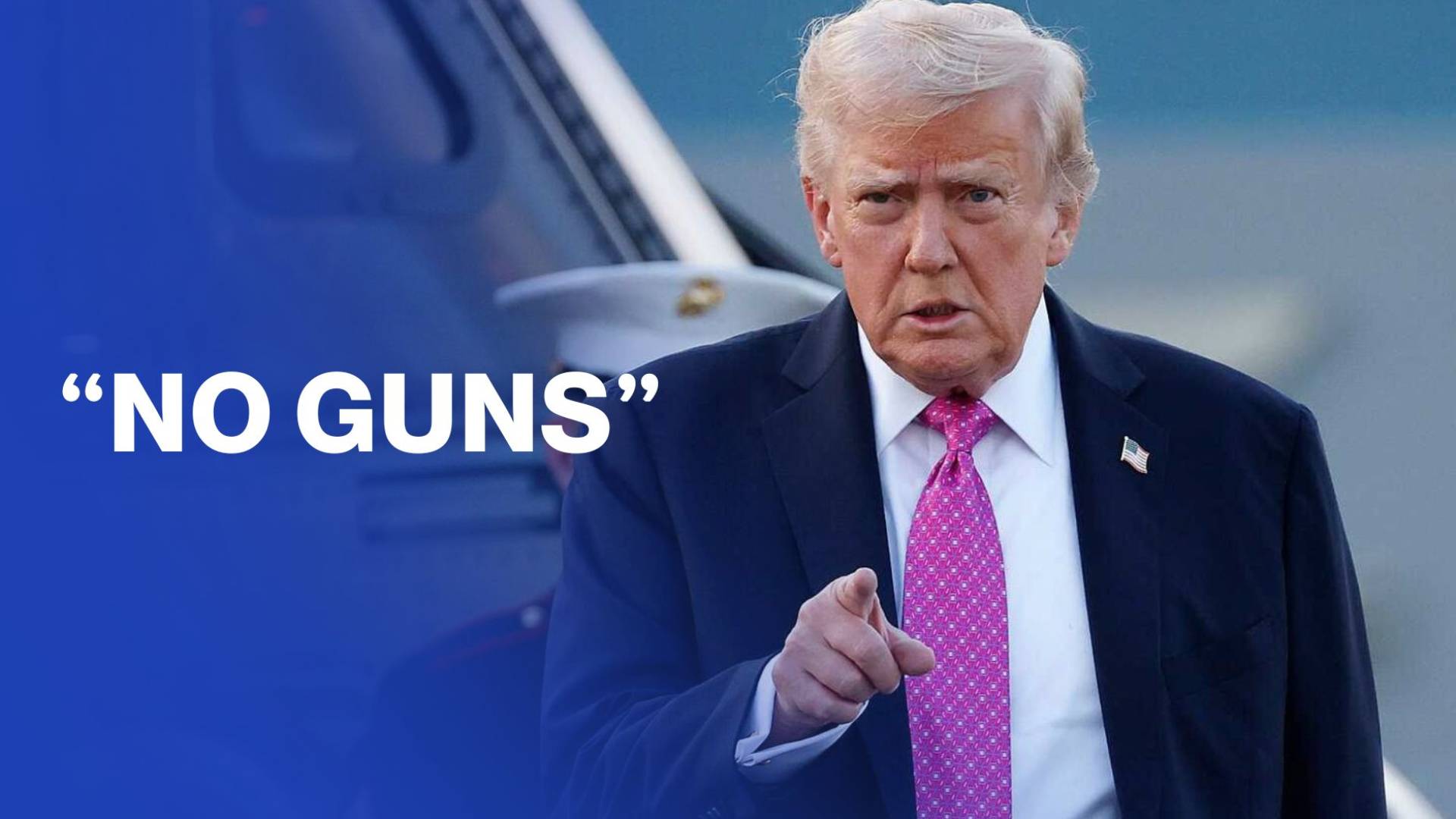 Trump says “you can’t walk in with guns” after Minneapolis shooting