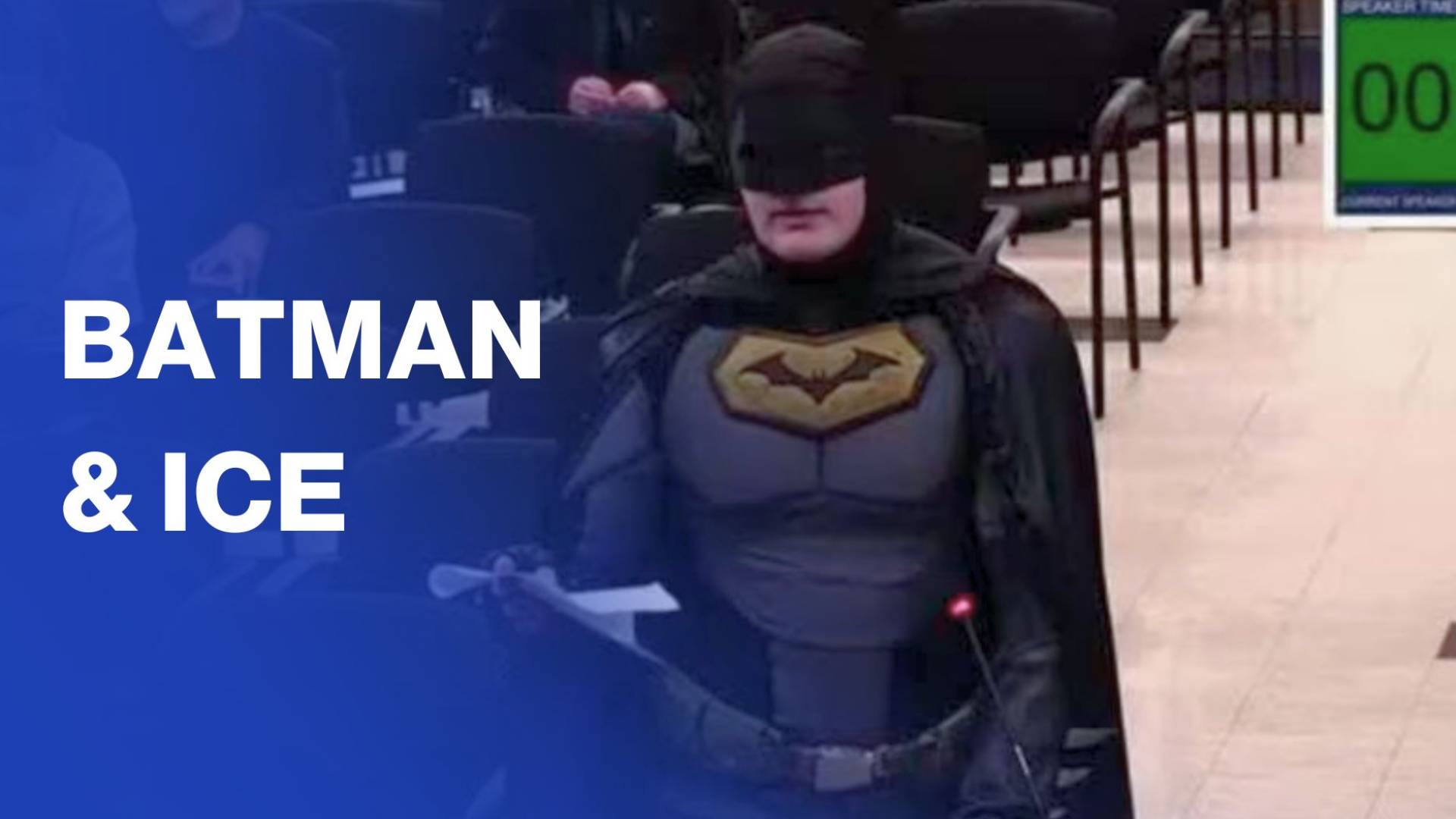 'Batman' scolds City Council for inaction on ICE concerns