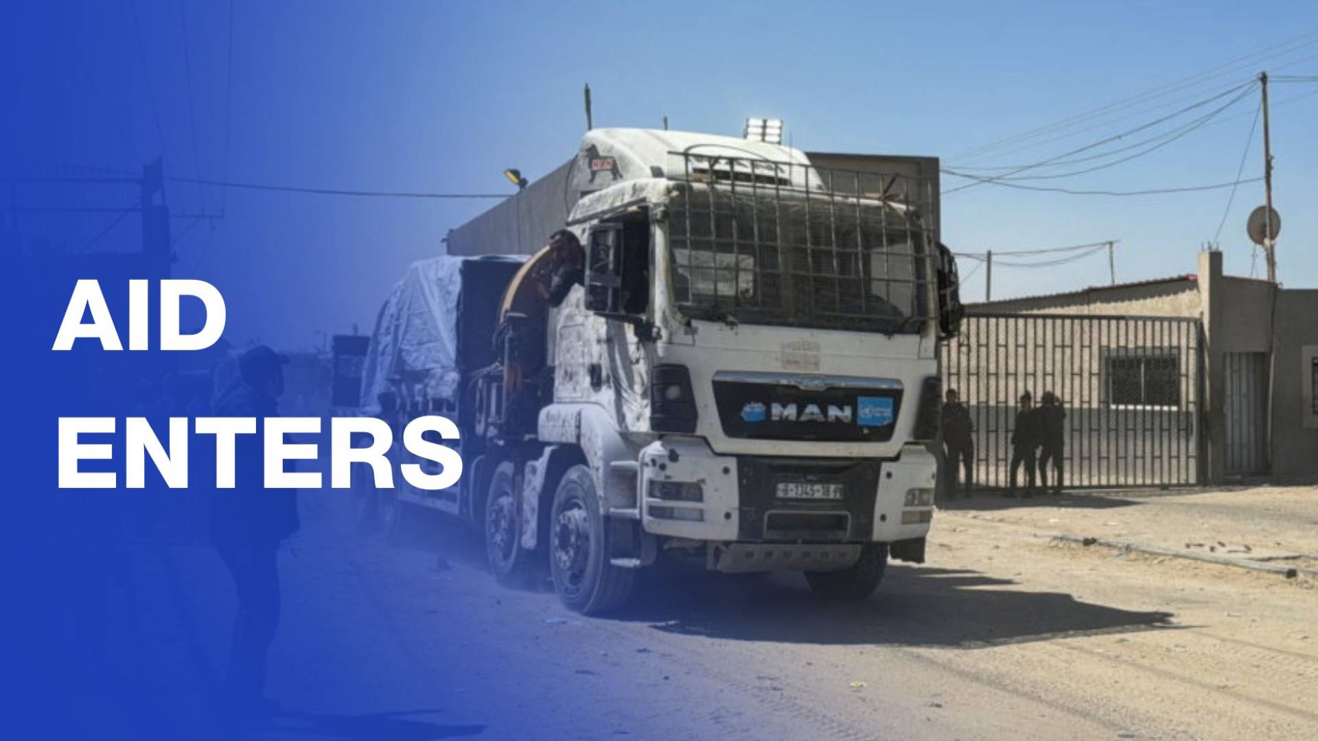 Aid trucks enter Gaza via Kerem Shalom crossing
